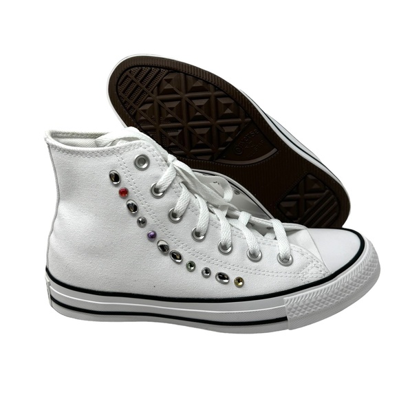 Converse Chuck Taylor High Sneakers Canvas White Skate Shoes Women Size A10290C - Picture 6 of 8